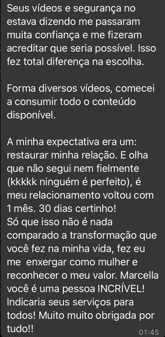 Relato anônimo sobre confiança, reconciliação e transformação pessoal
